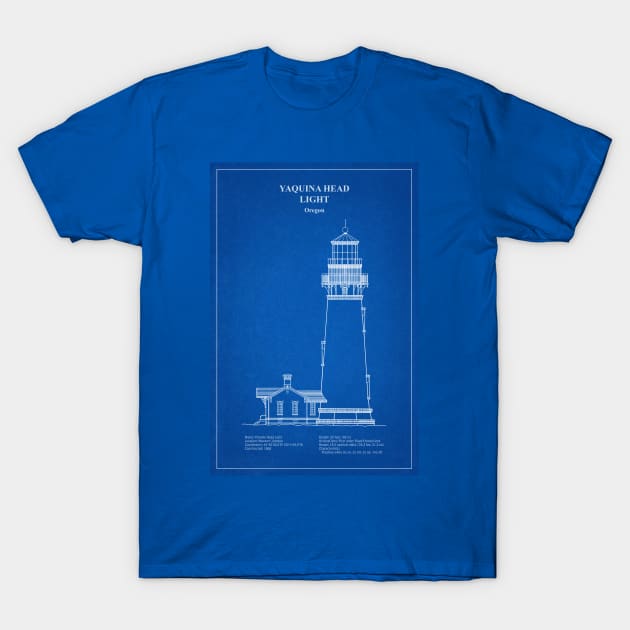 Yaquina Head Light Lighthouse - Oregon - AD T-Shirt by SPJE Illustration Photography